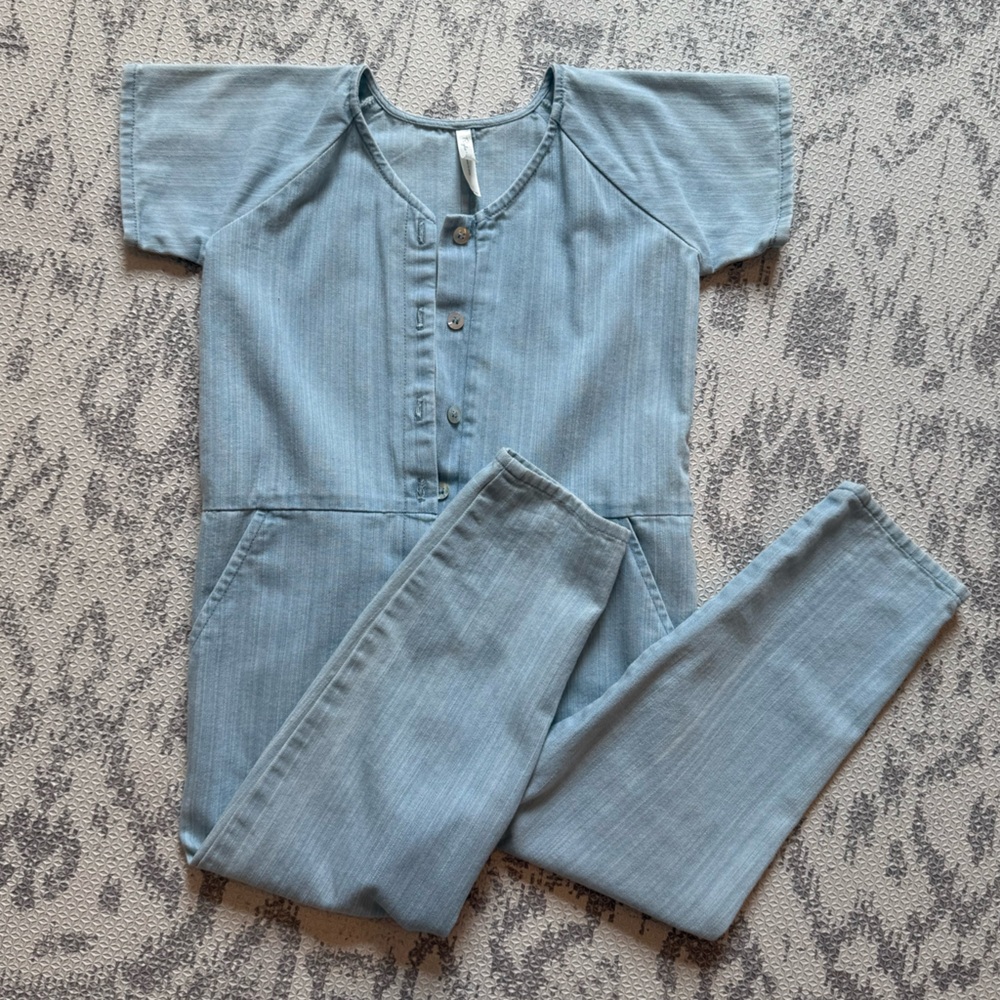 Riley + Cru Blue Jumpsuit